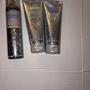 Bath and body works platinum amazing scent amazing set!!!